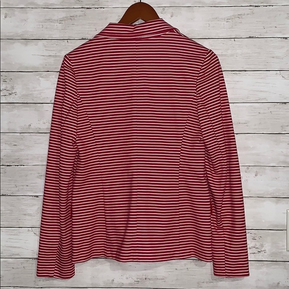 Talbots | Red & White 3 Button Blazer - Picture 3 of 4